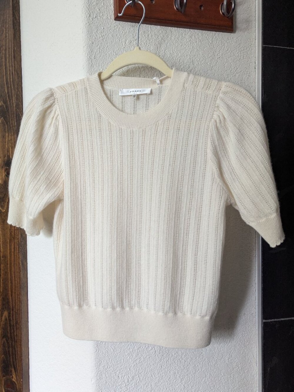 NWT Frame Ladder Pointelle Sweater Cashmere